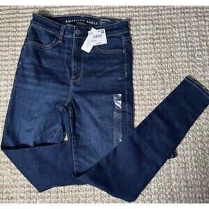 NWT American Eagle Women’s Super Stretch Jegging Size 4 Dark Blue Wash 27.5 Ins.